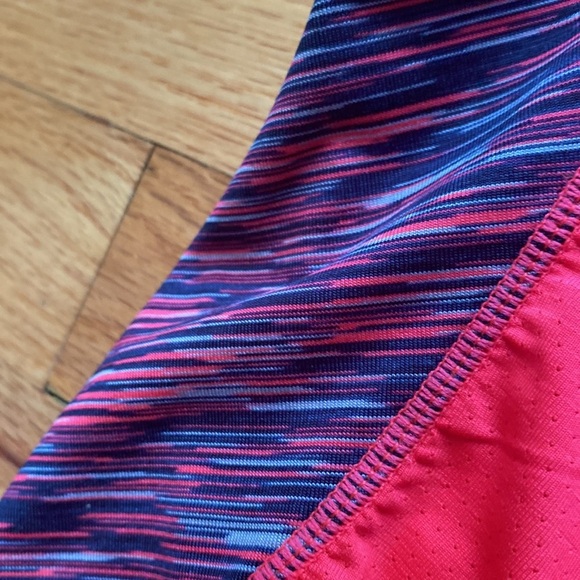 Kyodan Athletic Tank Top in Neon Pink Bright Pink and Blue Space Dye Pattern S - Picture 5 of 7